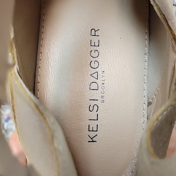 Kelsi Dagger, women's Brooklyn Suede Metallic Rose Kadeja Ankle Booties Sz 9 - Picture 7 of 8